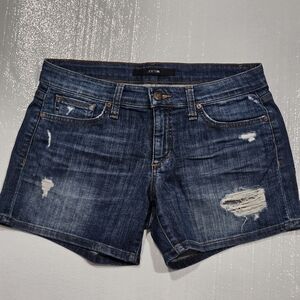 JOES Women's Distressed Denim Shorts - Blue size 27 , 4inch Inseam